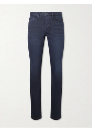 TOM FORD - Slim-Fit Straight-Leg Cotton-Blend Corduroy Trousers - Men - Blue - UK/US 30