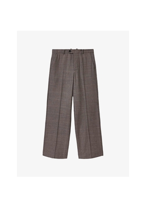 Mens Allsaints Clover Straight-Leg Stretch Wool-Blend Trousers