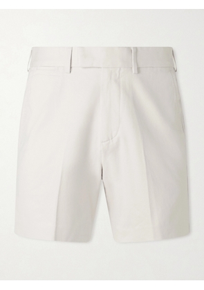 TOM FORD - Straight-Leg Brushed Cotton-Drill Shorts - Men - White - UK/US 30