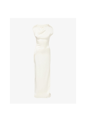 Womens Victoria Beckham Rad Split-Sides Satin Maxi Dress
