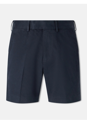 TOM FORD - Straight-Leg Brushed Cotton-Drill Shorts - Men - Blue - UK/US 30