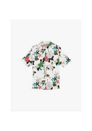 Mens Allsaints Koh Chang Graphic-Print Woven Shirt