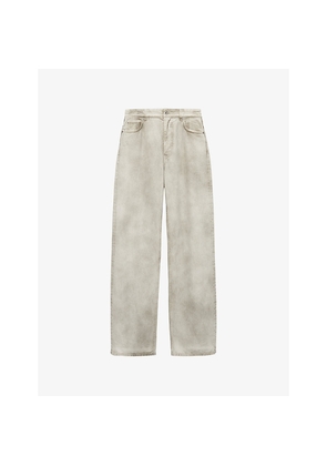 Womens Loewe Faded-Wash Straight-Leg Denim Jeans