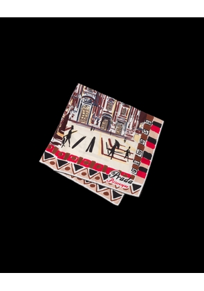 Pittoresque Milan print silk foulard 90x90