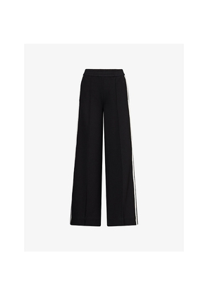 Womens Me And Em Side-Stripe Wide-Leg Stretch-Jersey Jogging Bottoms
