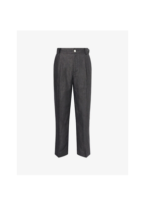 Mens Jacquemus Le Pantalon Croisiére Linen Trousers
