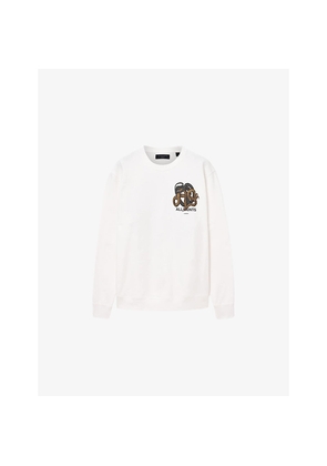 Mens Allsaints Reticulate Graphic-Print Cotton Sweatshirt