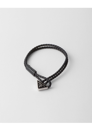Braided nappa leather bracelet