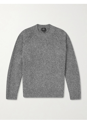 A.P.C. - Harris Flecked Virgin Wool Sweater - Men - Gray - XS