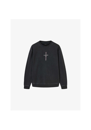 Mens Allsaints Knox Branded Cotton-Jersey Sweatshirt