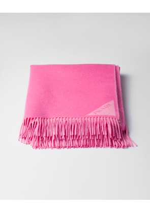 Light jacquard wool and cashmere plaid