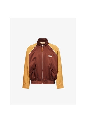 Mens Marni Contrast-Sleeves Zip-Up Cotton Bomber Jacket