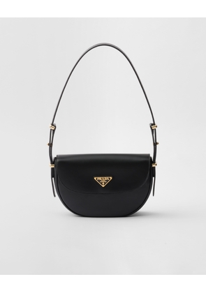 Prada Arqué leather shoulder bag with flap