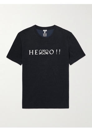 LOEWE - Slim-Fit Printed Cotton-Blend Jersey T-Shirt - Men - Blue - XXS