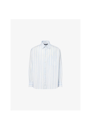 Mens Jacquemus La Chemise Camargue Striped Cotton-Poplin Shirt