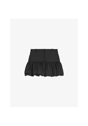 Womens The Kooples Ball Wool-Blend Mini Skirt