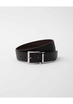 Saffiano Leather Reversible Belt
