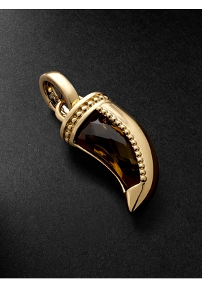 Foundrae - La Loba Claw 18-Karat Gold Citrine Pendant - Men - Gold