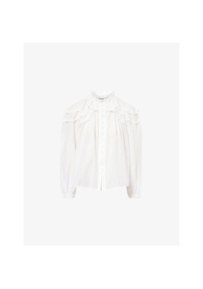 Womens Isabel Marant Etoile Christa Frilled Cotton-Blend Shirt