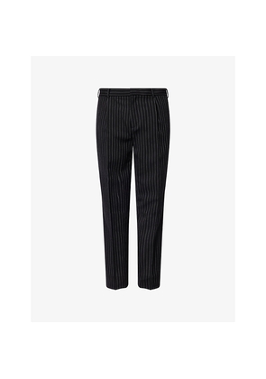 Mens Givenchy Striped Tapered-Leg Wool Trousers