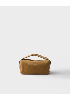 Suede leather shoulder bag
