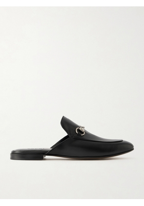 Gucci - Horsebit-Embellished Leather Backless Loafers - Men - Black - UK 8