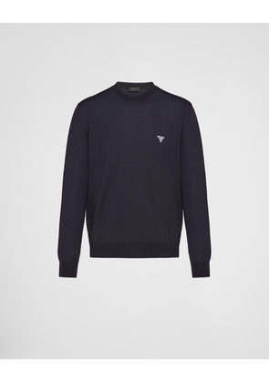 Superfine wool crew-neck sweater