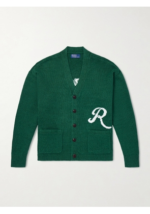 Polo Ralph Lauren - Logo-Intarsia Linen and Cotton-Blend Cardigan - Men - Green - S