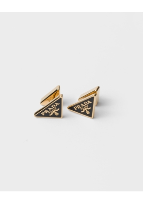 Enameled metal earrings