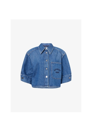 Womens Givenchy Cocoon Cropped Denim Shirt