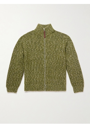 LOEWE - Logo-Jacquard Knitted Cardigan - Men - Green - S