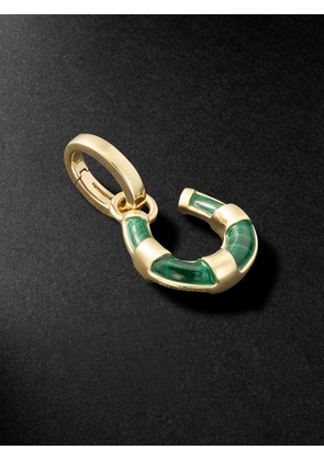 Foundrae - Protection Horseshoe Miniature 18-Karat Gold Malachite Pendant - Men - Gold
