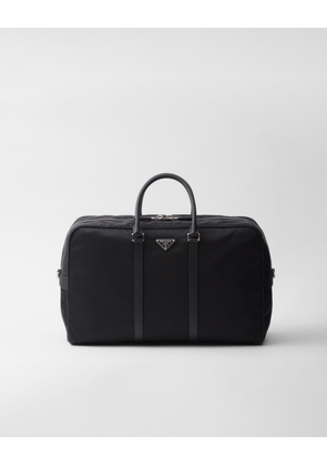 Re-Nylon and Saffiano leather duffel bag