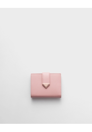 Small Saffiano and smooth leather wallet