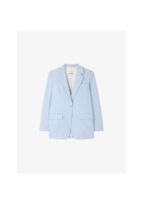 Womens Sandro Sequin-Stripe Single-Breasted Woven Blazer