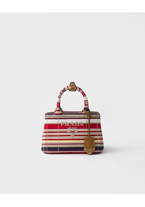 Prada Jardinière mini striped cotton canvas bag