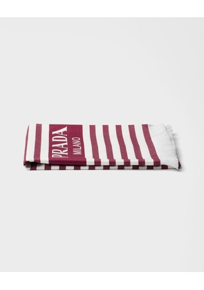 Striped cotton beach towel