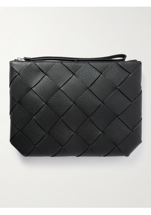 Bottega Veneta - Diago Intrecciato Full-Grain Leather Pouch - Men - Black