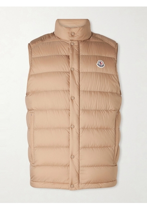 Moncler - Barthe Logo-Appliquéd Quilted Nylon Down Gilet - Men - Brown - 1