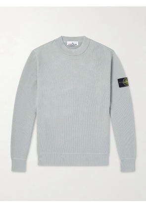 Stone Island - Logo-Appliquéd Ribbed Cotton Sweater - Men - Green - S