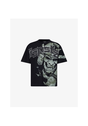 Mens Trapstar Samurai Graphic-Print Cotton T-Shirt