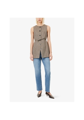 Womens Frame The Essential Straight-Leg Denim Jeans