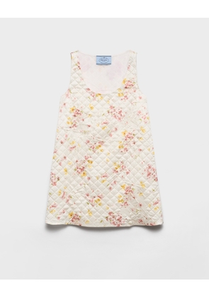 Quilted satin mini dress