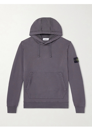 Stone Island - Logo-Appliquéd Cotton-Jersey Hoodie - Men - Gray - S