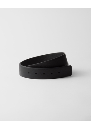 Reversible Saffiano leather belt strap