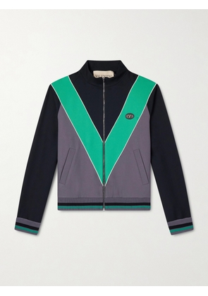 Valentino Garavani - Logo-Appliquéd Jersey Track Jacket - Men - Black - XS