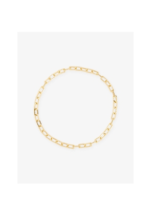 Mens Poubel Extended Engraved-Link 14ct Yellow Gold Vermeil Bracelet