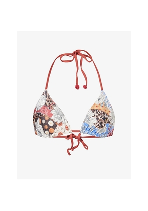 Womens Agua Bendita Lolita Quilt Bikini Top