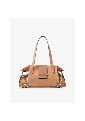 Womens Jimmy Choo Bar Holdall Medium Stud-Embellished Suede Shoulder Bag