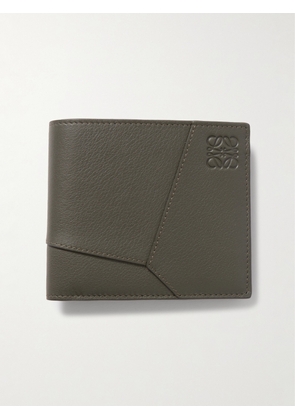 LOEWE - Puzzle Logo-Embossed Leather Billfold Wallet - Men - Green